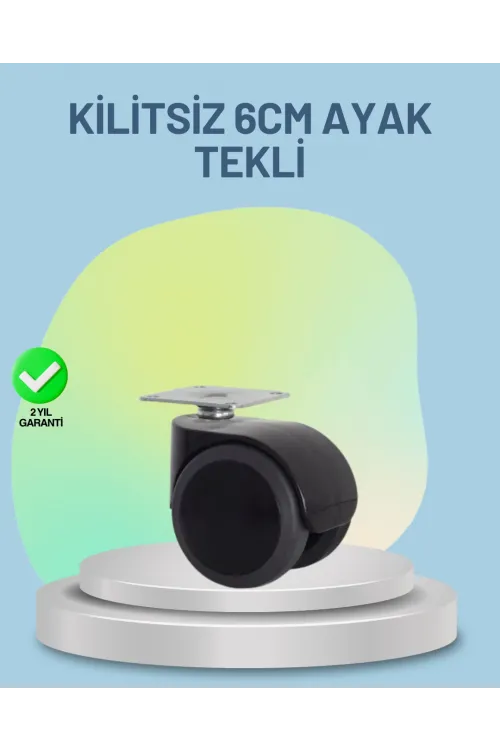 Mobilya Tekerleği 6 Cm Kilitsiz Tekli Satış