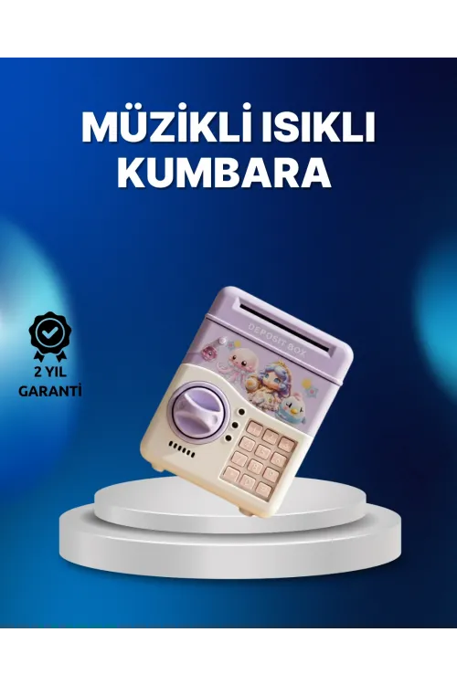Mor Otomatik Para Girişli Elektronik Şifreli Kumbara