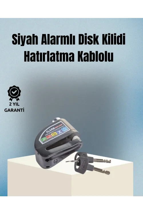 Motosiklet Ve Bisiklet İçin 6mm Pinli Alarmlı Disk Kilidi