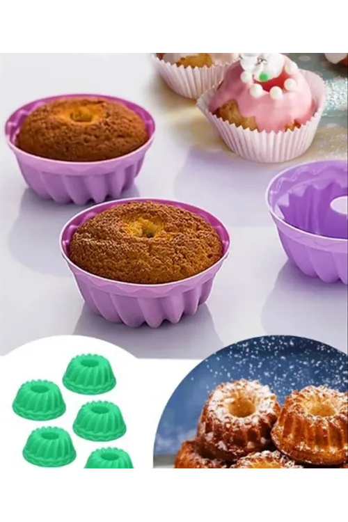Muffin Kek Kalıbı Silikon 6 Adet