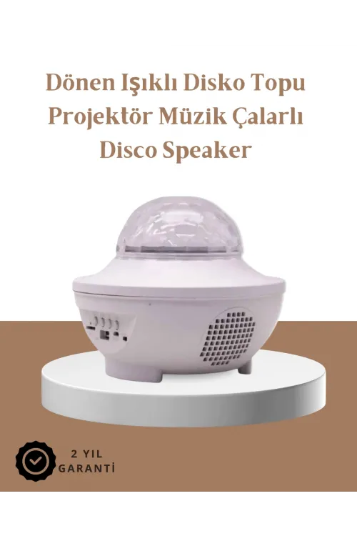 Müzik Ritimli Işık Değişimi & Dönen Dalga Efekti – Galaxy Projektör
