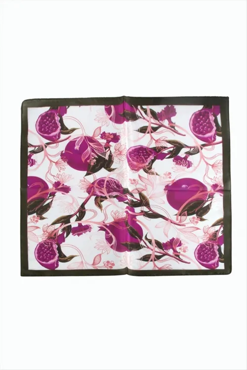 Nar Desenli Zr Şifon Fular 50*50 cm