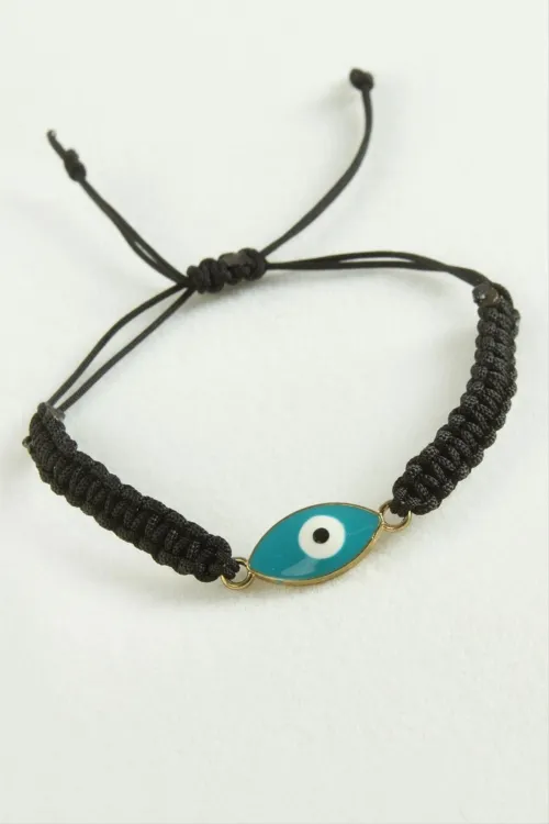 Nazar Oval Makrome İp Bileklik