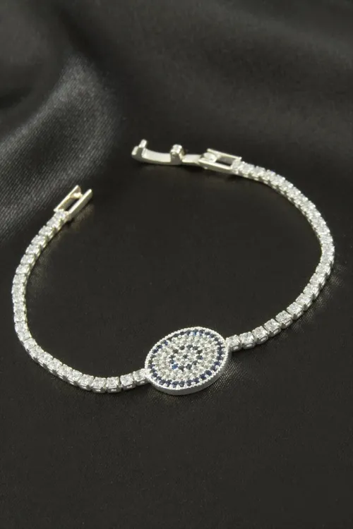 Nazar Zirkon Taşlı Çocuk Bileklik 16 cm