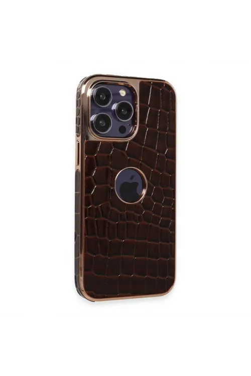 Newface Apple İphone 14 Pro Max Kılıf Snake Kapak - Bordo