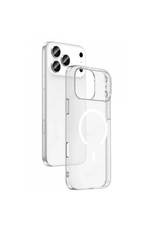 Newface Apple İphone 18 Pro Max Combo Sert Şeffaf Magsafe Kapak - Şeffaf