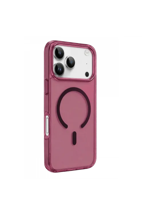 Newface Apple İphone 18 Pro Max Pc Real Magsafe Kapak - Bordo