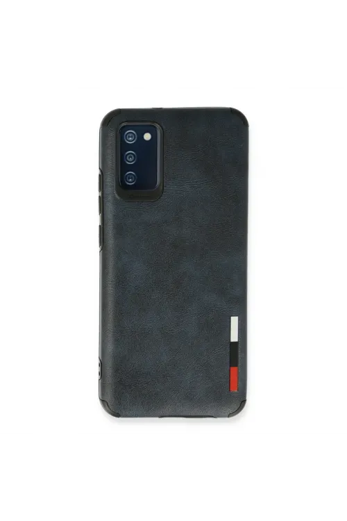 Newface Samsung Galaxy A02s Kılıf Loop Deri Silikon - Lacivert