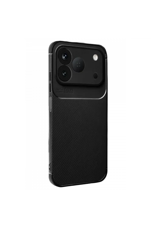 Newface Tecno Spark 50 4g Auto Focus Karbon Kapak - Siyah