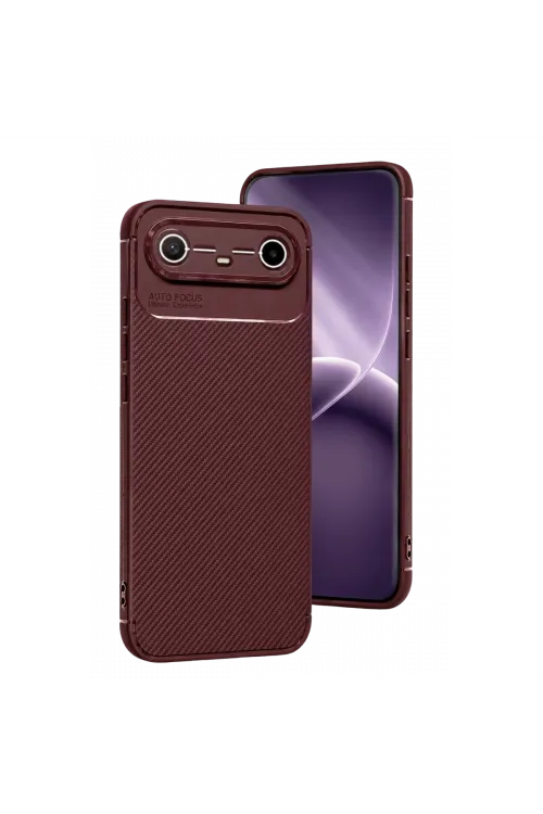 Newface Tecno Spark Slim 5g Auto Focus Karbon Kapak - Bordo