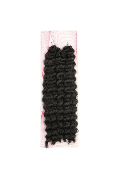 Nice Bulk Afro Su Dalgası Saç - Koyu Kestane
