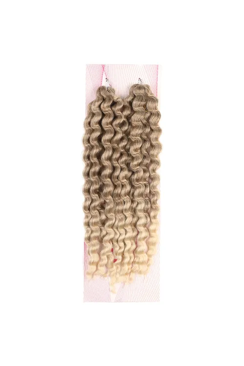 Nice Bulk Afro Su Dalgası Saç - Küllü Kumral / Platin Ombreli