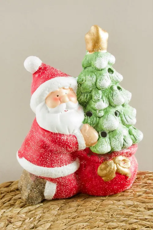 Noel Baba Işıklı Yılbaşı Biblo