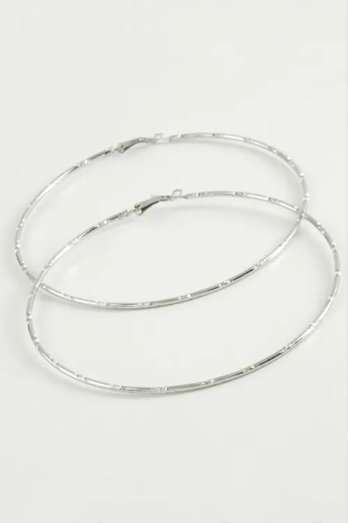 Noktalı Metal Halka Küpe 8-9-10 cm