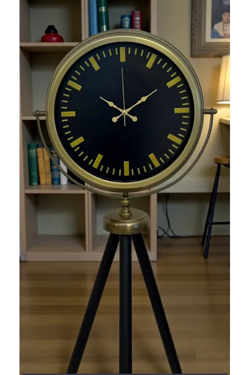 Nostalji Şık Tasarım Tripod Ayaklı Saat