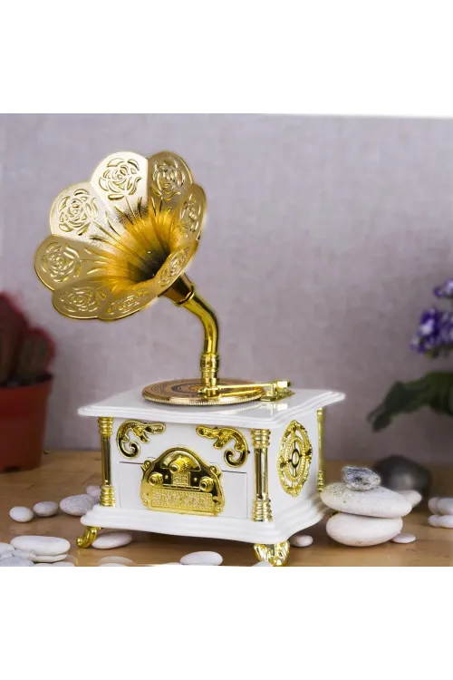 Nostaljik Gramofon Müzik Kutusu