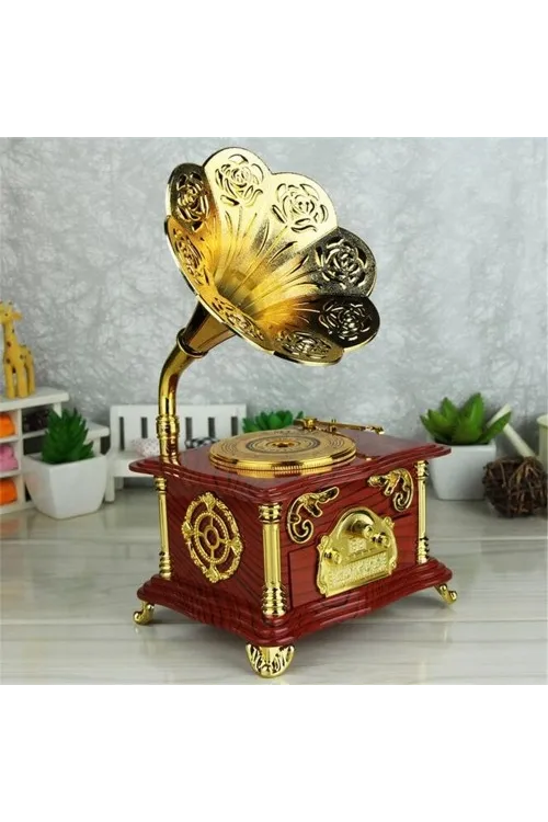 Nostaljik Gramofon Müzik Kutusu