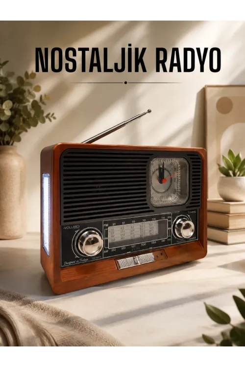 Nostaljik Radyo Usb,aux Ve Sd Kart Girişli Bluetooth Bağlantılı