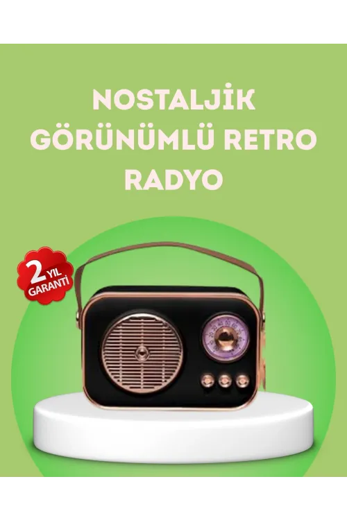 Nostaljik Retro Radyo – Bluetooth, Usb Ve Fm Özellikli Şık Tasarım