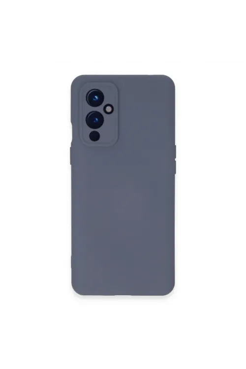 One Plus 9 Kılıf Nano İçi Kadife Silikon - Gri