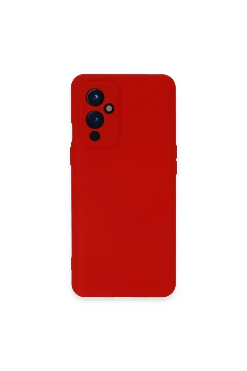 One Plus 9 Kılıf Nano İçi Kadife Silikon - Kırmızı