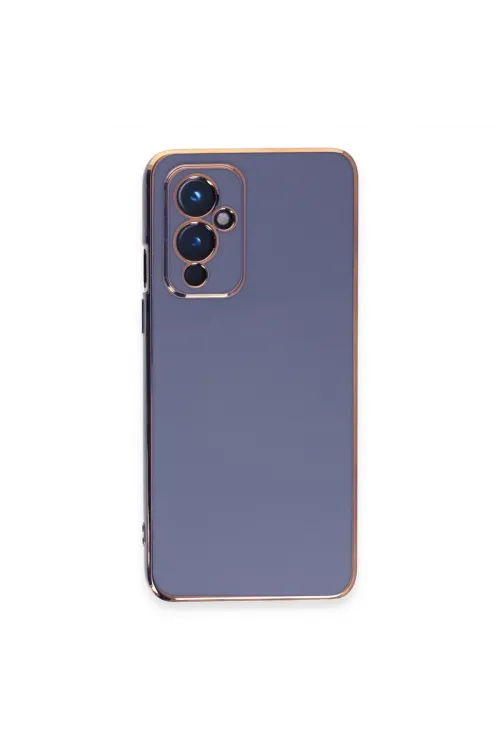 One Plus 9 Kılıf Volet Silikon - Mavi