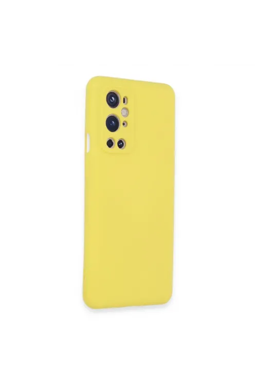 One Plus 9 Pro Kılıf Nano İçi Kadife Silikon - Sarı