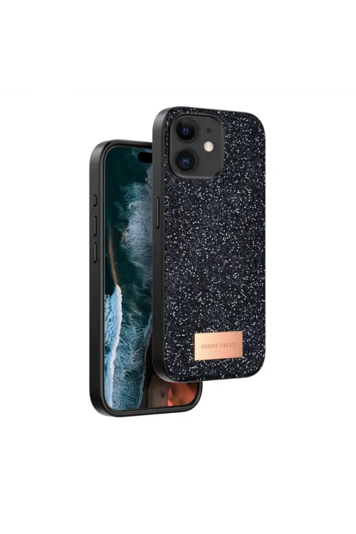 Onegif Apple İphone 11 Bright Simli Kapak - Siyah