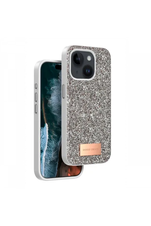Onegif Apple iPhone 14 Bright Simli Kapak - Gold