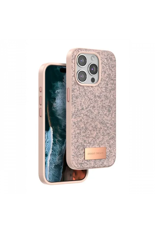 Onegif Apple iPhone 14 Pro Max Bright Simli Kapak - Pembe