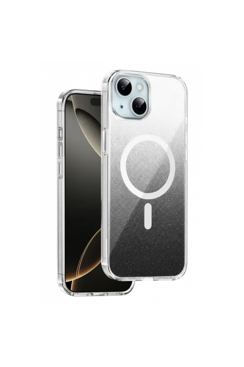 Onegif Apple İphone 15 Sora Simli Magsafe Kapak - Siyah