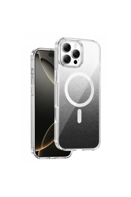 Onegif Apple İphone 16 Pro Max Sora Simli Magsafe Kapak - Siyah
