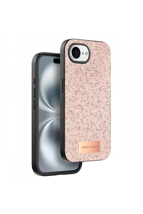 Onegif Apple iPhone 16E Bright Simli Kapak - Pembe