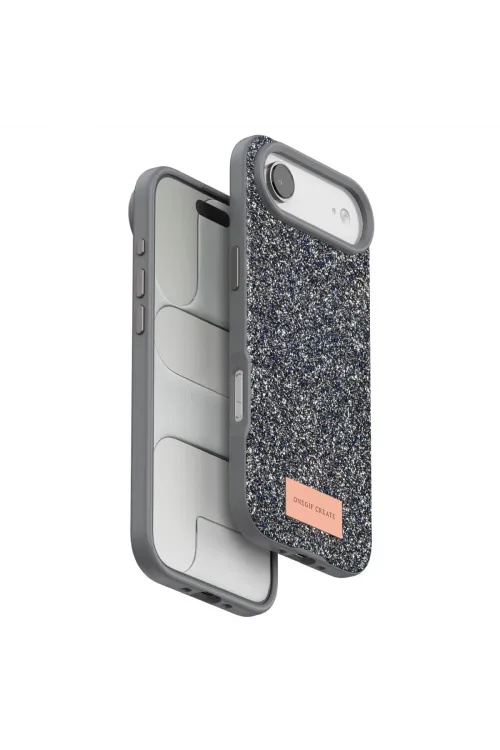 Onegif Apple İphone 17 Air Bright Simli Kapak - Gümüş
