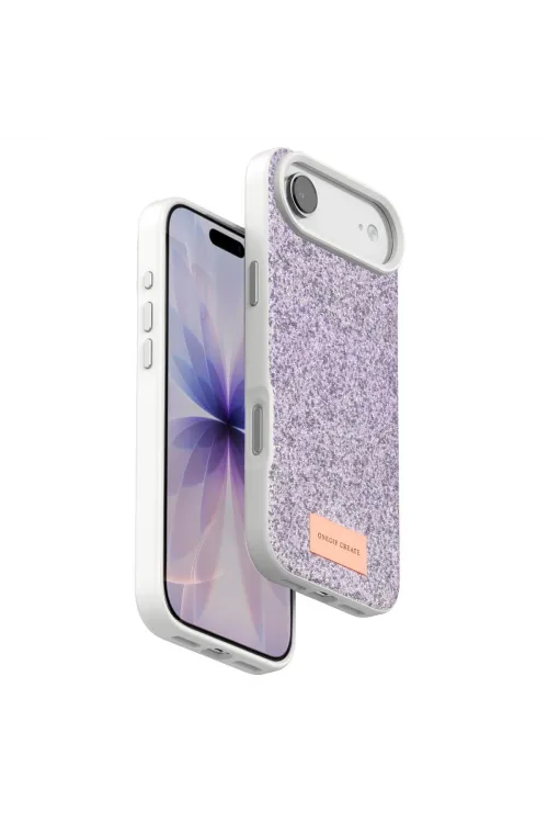 Onegif Apple İphone 17 Air Bright Simli Kapak - Lila