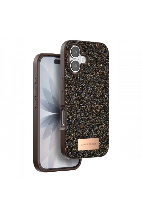 Onegif Apple iPhone 17 Bright Simli Kapak - Gold