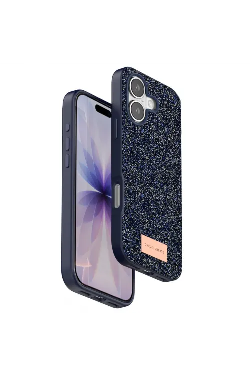 Onegif Apple İphone 17 Bright Simli Kapak - Mavi