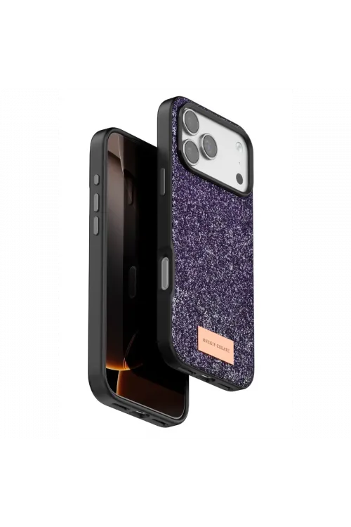 Onegif Apple iPhone 17 Pro Max Bright Simli Kapak - Derin Mor