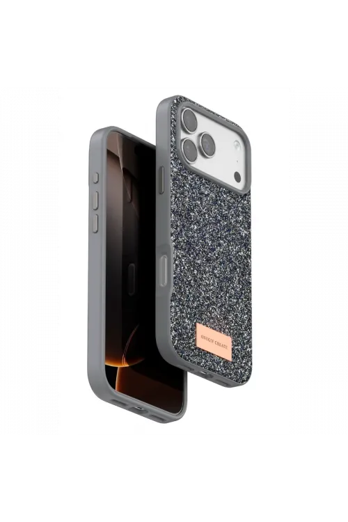 Onegif Apple iPhone 17 Pro Max Bright Simli Kapak - Gümüş