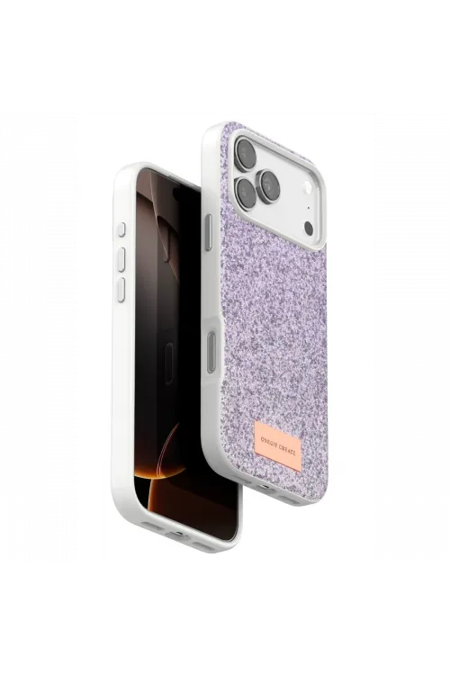 Onegif Apple iPhone 17 Pro Max Bright Simli Kapak - Lila