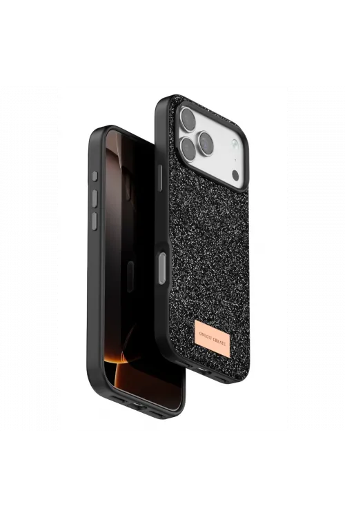 Onegif Apple iPhone 17 Pro Max Bright Simli Kapak - Siyah