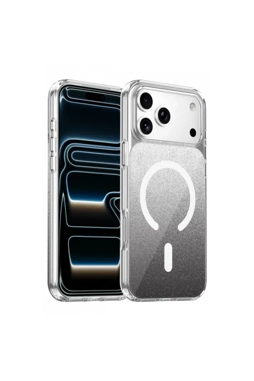 Onegif Apple İphone 17 Pro Sora Simli Magsafe Kapak - Siyah