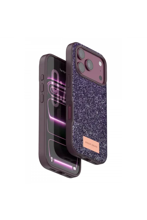 Onegif Apple iPhone 18 Pro Bright Simli Kapak - Bordo