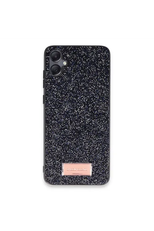 Onegif Samsung Galaxy A05 Bright Simli Kapak - Siyah