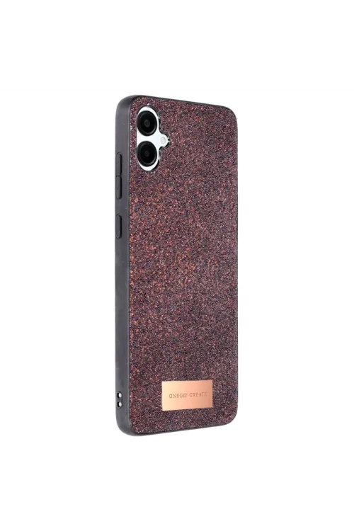 Onegif Samsung Galaxy A06 Bright Simli Kapak - Derin Mor