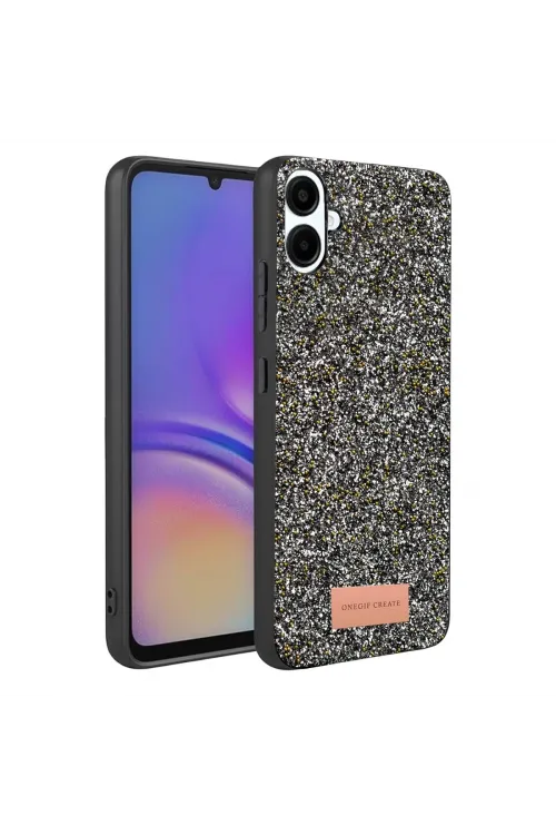 Onegif Samsung Galaxy A07 4g Bright Simli Kapak - Gold