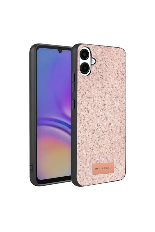 Onegif Samsung Galaxy A07 4g Bright Simli Kapak - Pembe