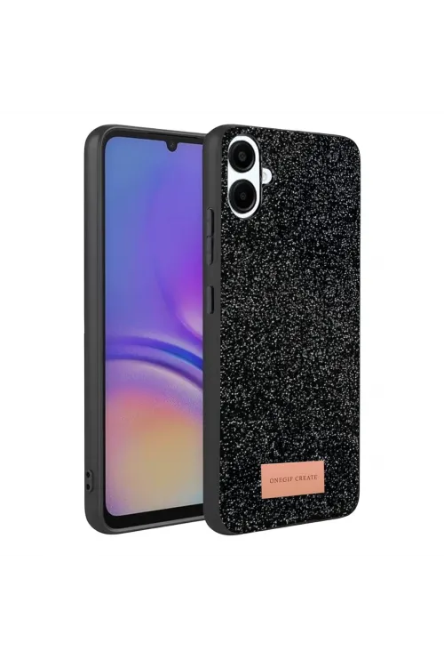 Onegif Samsung Galaxy A07 4g Bright Simli Kapak - Siyah