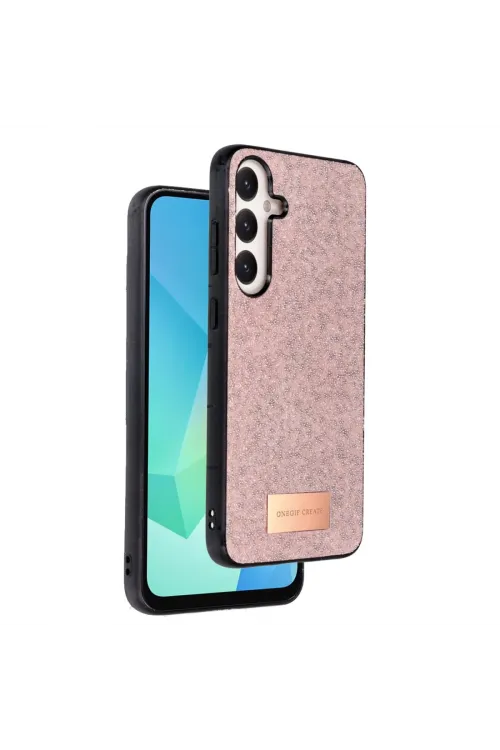Onegif Samsung Galaxy A26 Bright Simli Kapak - Pembe