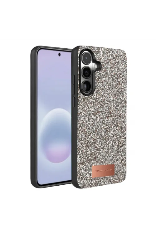 Onegif Samsung Galaxy A37 5g Bright Simli Kapak - Gümüş